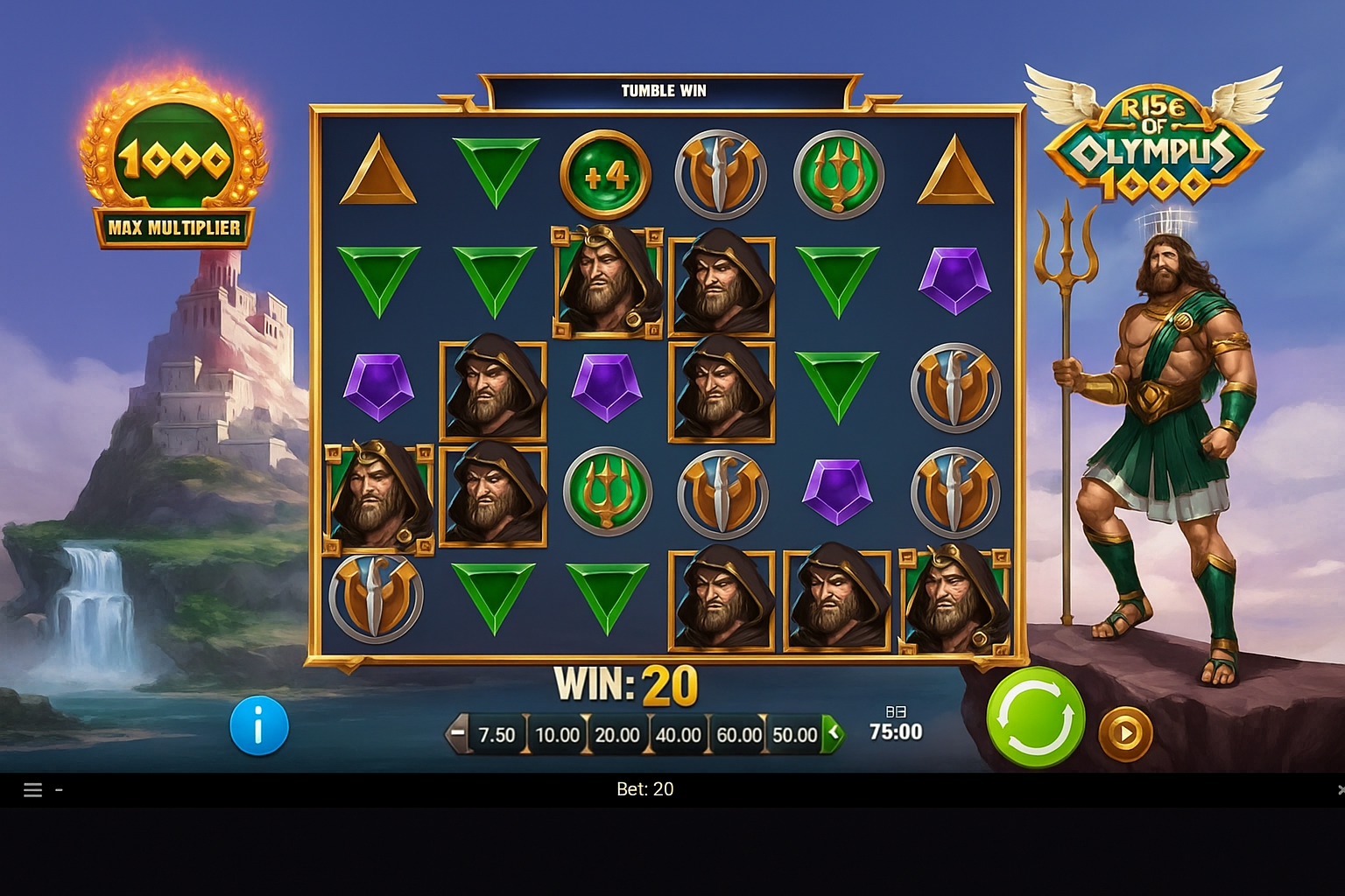 Rise of Olympus 1000 gameplay